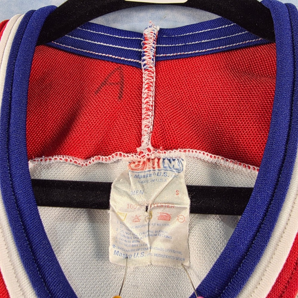Vintage CCM Maska USA Hockey Jersey Mens Small‎ Red White Blue Embroidered Logo - Picture 2 of 11